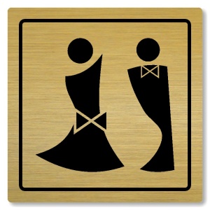 WC společné, 100x100mm, zlatá, Arizona